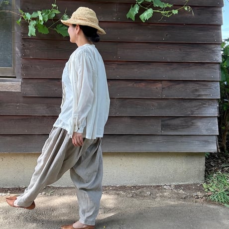ルクツル　サルワールパンツーナチュラル リネン×オーガニックコットンー