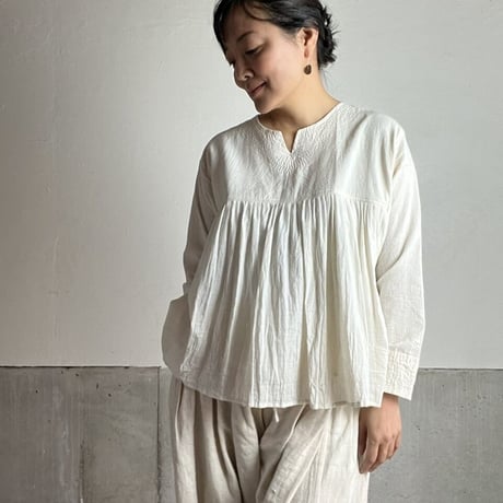 ルクツル　カディのジャケット・総裏仕立て　ナチュラルホワイト ルクツル カディのジャケット・総裏仕立て ナチュラルホワイト | ONABAKE97