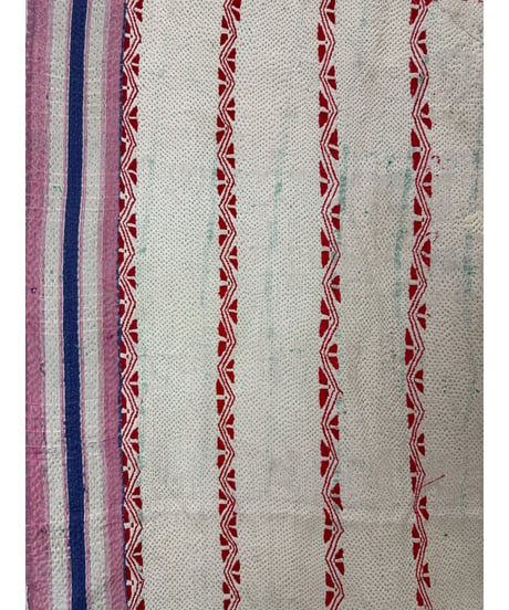Kantha　オールドカンタ　マルチキルト　White Kantha　84