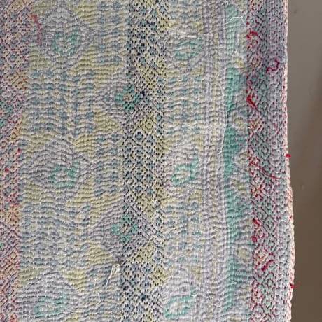 Kantha　オールドカンタ　マルチキルト　White Kantha　91