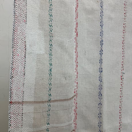 Kantha　オールドカンタ　マルチキルト　White Kantha　68