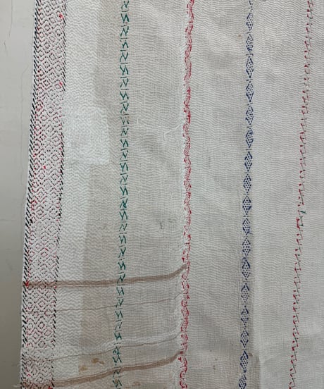 Kantha　オールドカンタ　マルチキルト　White Kantha　68