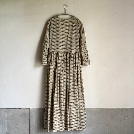 ルクツル　ローブー「Jodhpurロング丈」・バグルー伝統染めハンドブロックプリント  薄手　BLACK
