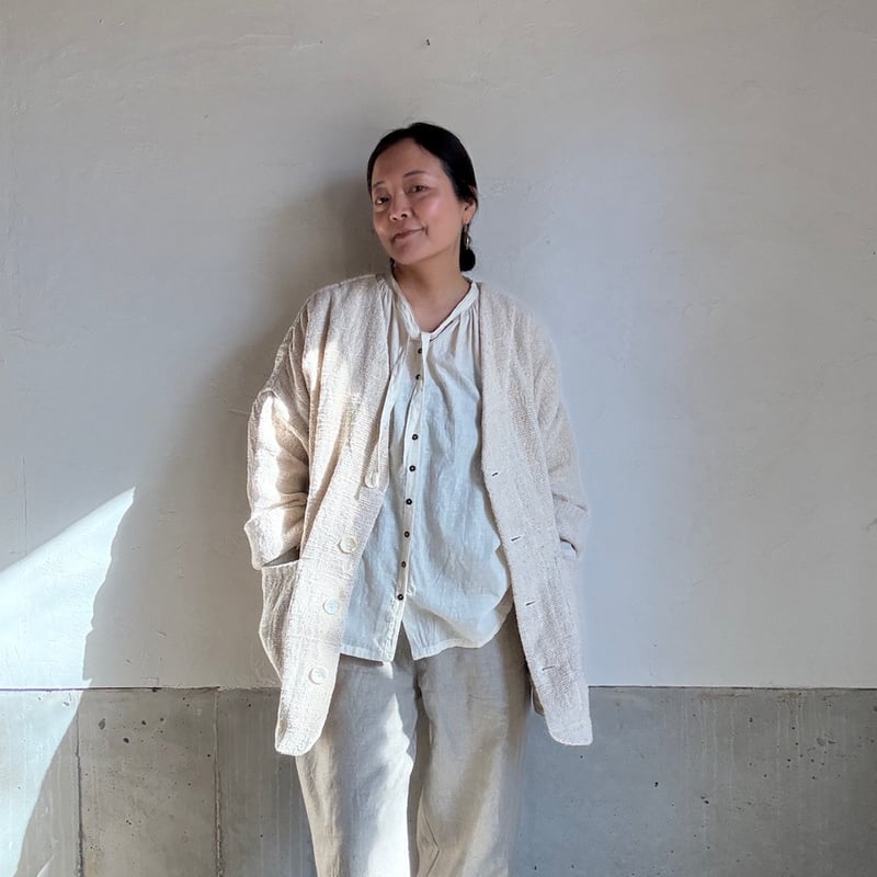【美品】YONFA ヨンファ　Ｍジャケット MAZA カディジャケット 一枚仕立て | ONABAKE97