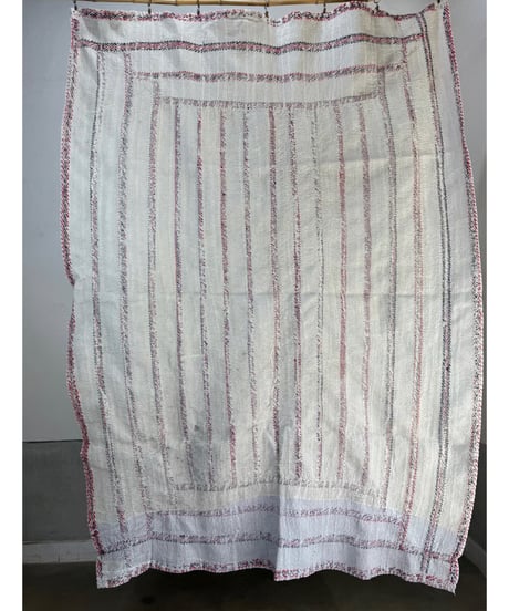 Kantha　オールドカンタ　マルチキルト　White Kantha　75
