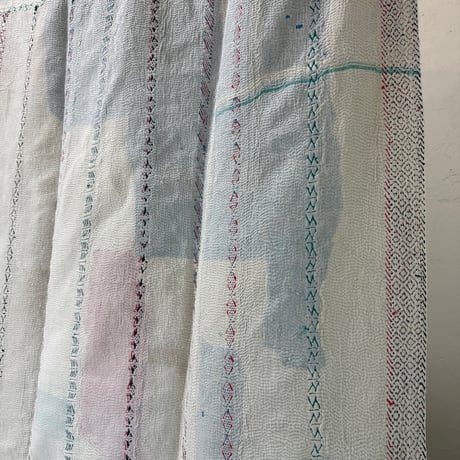 Kantha　オールドカンタ　マルチキルト　White Kantha　68