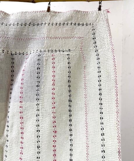 Kantha　オールドカンタ　マルチキルト　White Kantha   58
