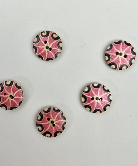 インド天然素材ボタンー木ー18mm  5個