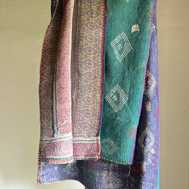 Kantha オールドカンタ マルチキルト 16 | ONABAKE97 Kantha オールドカンタ マルチキルト 16 | ONABAKE97