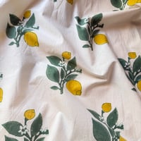 厚さが選べる Original サンガネールハンドブロックプリントーLemonー　５０cm単位