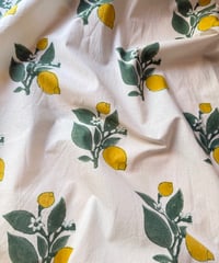 厚さが選べる Original サンガネールハンドブロックプリントーLemonー　５０cm単位