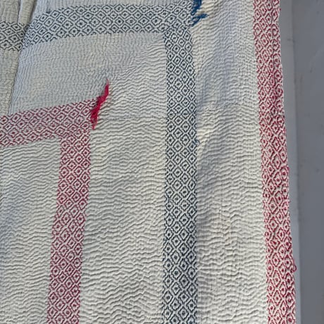 Kantha　オールドカンタ　マルチキルト　White Kantha　91