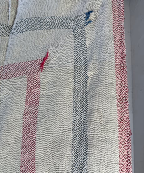 Kantha　オールドカンタ　マルチキルト　White Kantha　91