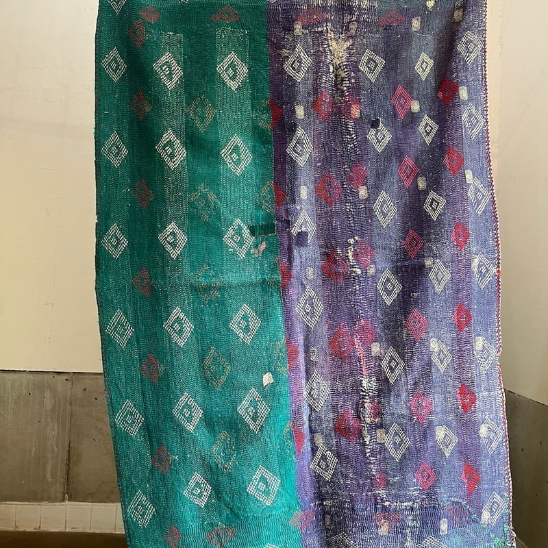 Kantha オールドカンタ マルチキルト 16 | ONABAKE97 Kantha オールドカンタ マルチキルト 16 | ONABAKE97