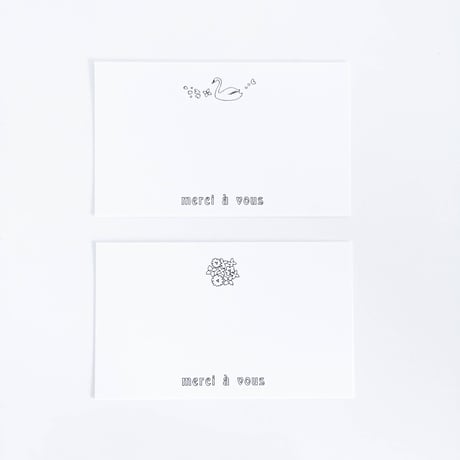 M-61  messagecard ★ Cygnes et fleurs 30枚