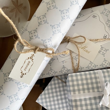 夏のラッピングペーパーセット 3種 各3枚 計9枚入  A3 maison de campagne d'été