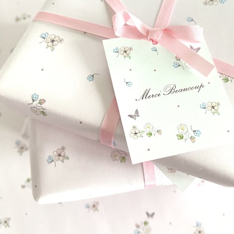 T-79 タグ ★petit fleur 2種 計20枚 Merci Beaucoup/Thank you