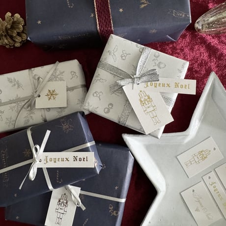 mini tag Casse-Noisettes de Noël   Doré Pailleté くるみ割り人形 5種 計 25枚