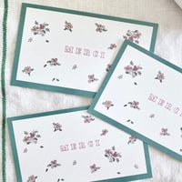 M-151 messagecard ★  Bonjour mon petit jardin cadre vert ♡ 25枚/50枚/100枚