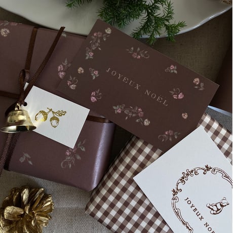N-143 messagecard ★ Rose d’automne JOYEUX  NOEL 24枚