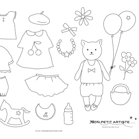 【 PDF 】Mon petit Coloriage  モンプチちゃん女の子