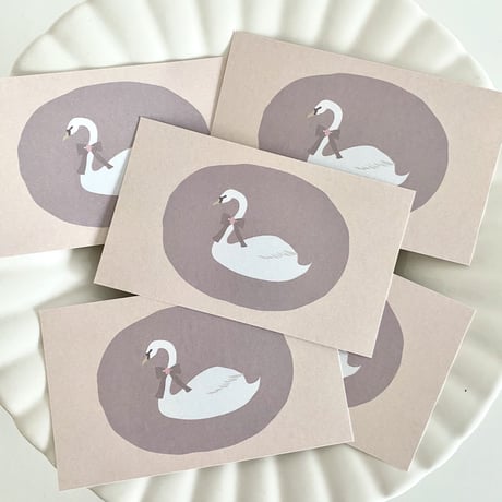 M-79 messagecard ★ Cygne avec joli ruban 25枚