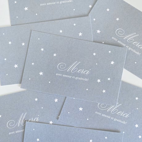 M-161 messagecard ★ petit étoile Merci ♡ 25枚／50枚／100枚