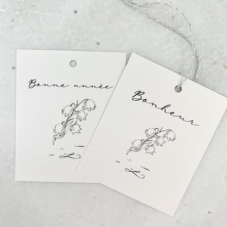 T-49 mini tag  muguet 20枚 Bonheur/Bonne année