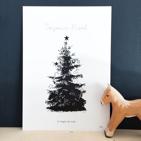 NPC-1 ミニポスターカード ★ Tree Joyeux Noël  A5size