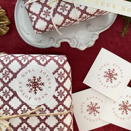シール ★ JOYEUX NOEL  la neige  4cm  (20枚入り)