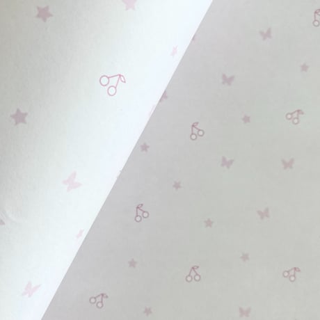 【ゆうパック】100枚 ★ wrapping paper A3Bonbon cerise papillon