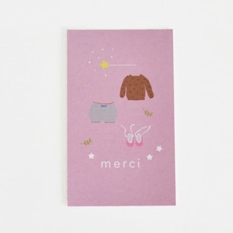 M-32 messagecard ★ mon favori 25枚  Bleu fumée / Rose dragée