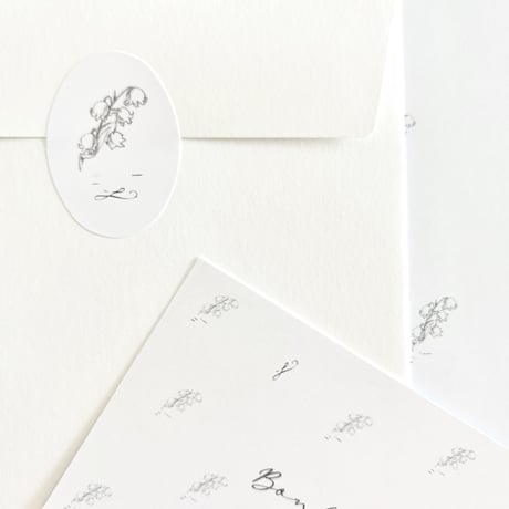 シール ★muguet すずらん/Merci 2種(計30枚入り)