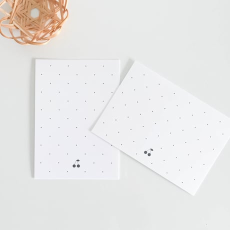 台紙 ★ Carte cerise à pois 30枚/縦型/横型