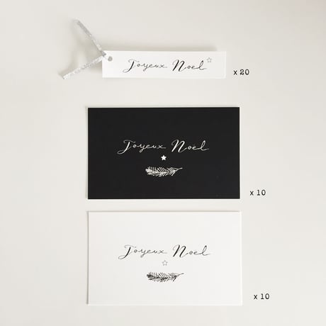 N-21 Joyeux Noël ★ messsagecard &mini tag  set