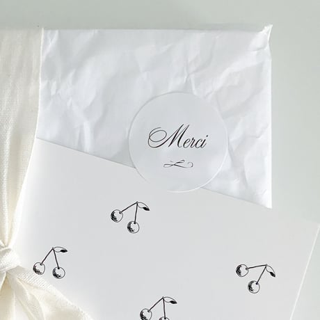 シール ★ Classique Cerise/Merci 2種(計30枚入り)
