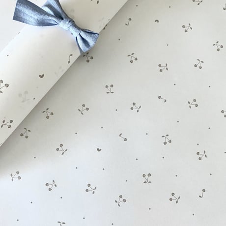 【ゆうパック】30枚 ★ wrapping paper A3  fée fée fabric別注カラー チェリー柄