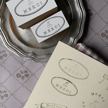 Mon petit STAMP スタンプ   Oval Cerise
