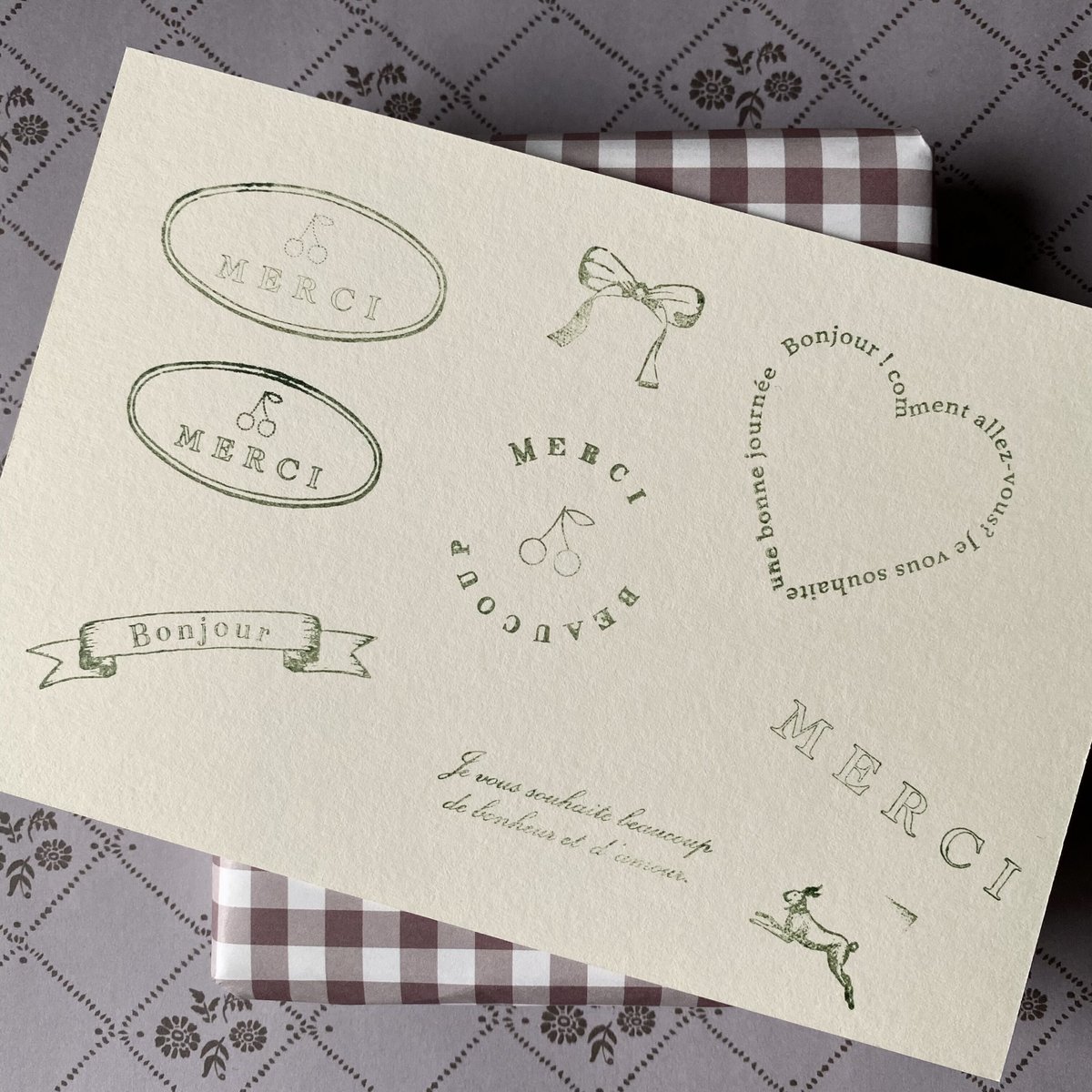 Merci beaucoup スタンプ サービスで捺します♪︎.（Mon petit STAMP 