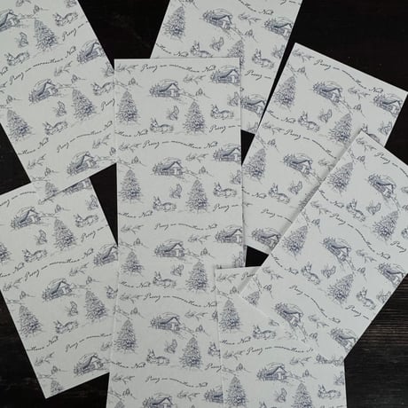 messagecard ★  Noël Les petits amis de la forêt 25枚/50枚/100枚