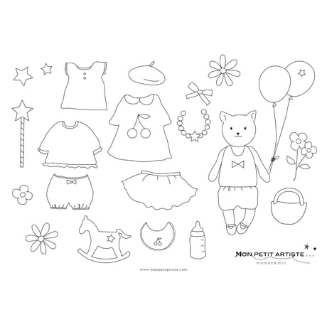 【 PDF 】Mon petit Coloriage  モンプチちゃん女の子
