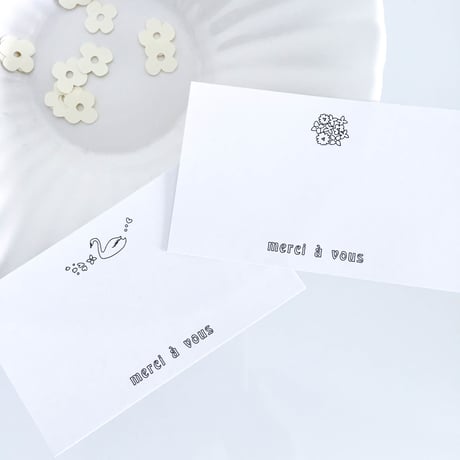 M-61  messagecard ★ Cygnes et fleurs 30枚