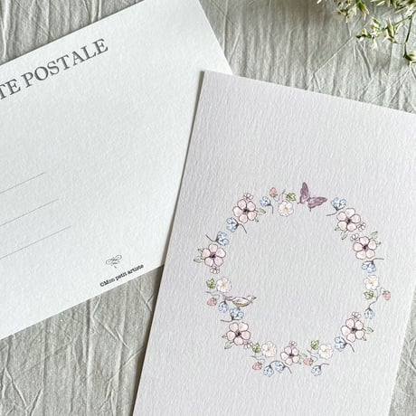 ポストカード ♡  Couronne de Fleurs