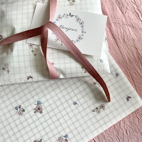 【ゆうパック】 100枚 ★ wrapping paper A3  Panier de fleurs