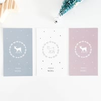 N-03 messagecard ★ Bambi Joyeux Noël  3色 計15枚