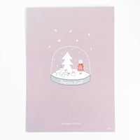 NPC-2 ミニポスターカード ★ スノードーム Joyeux Noël  A5size