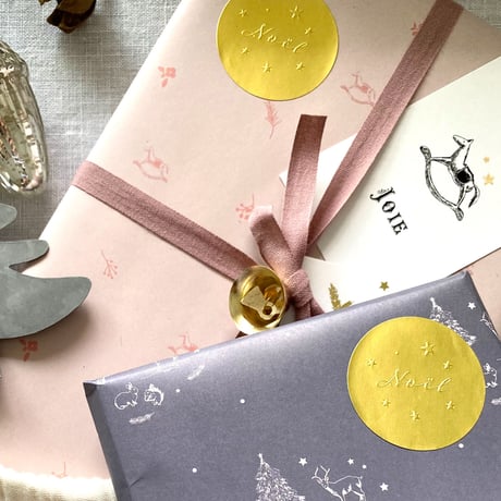 petite étoile Noël gold★ sticker シール18枚