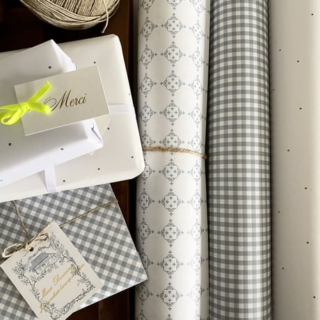 夏のラッピングペーパーセット 3種 各3枚 計9枚入  A3 maison de campagne d'été
