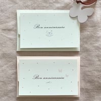 Bon annivesaire カードとミニ封筒のセット♡2種 計4枚入り