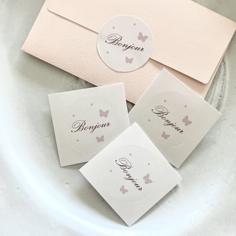 シール ★petit papillon Bonjour 30枚入